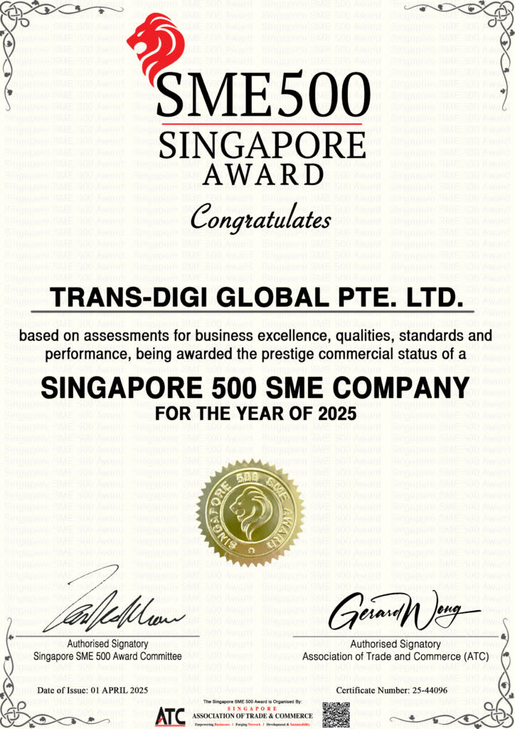 SME500 Singapore Award Winner 2025