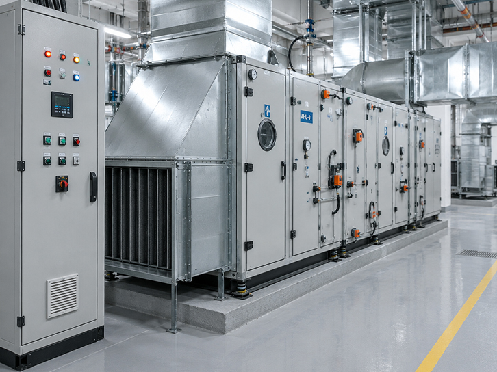 Air handling unit fan and motor assembly
