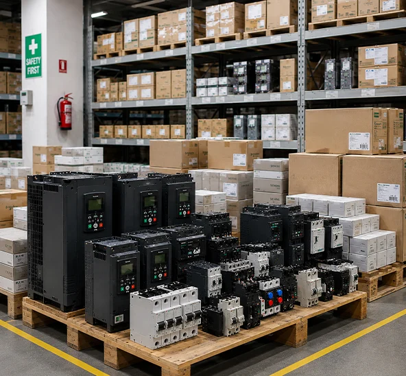 Drive and control gear ready for despatch